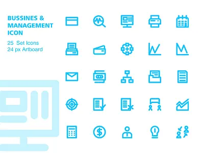 Bussines and Management Icon animation app branding design flat icon identity illustration illustrator lettering logo minimal mobile type typography ui ux vector web website