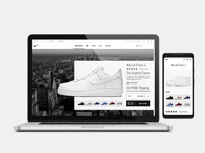 Nike AF1 Design Update design nike shoe ui ux website