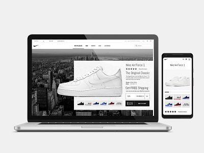Nike AF1 Design Update design nike shoe ui ux website