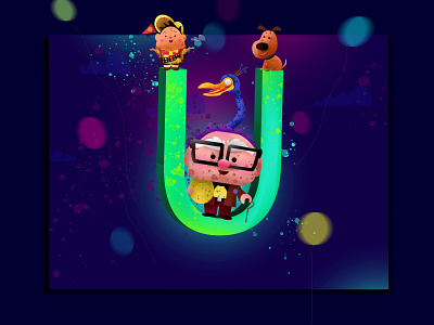 U for Up children creative design hiwow illustration instagram design