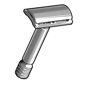 Charcoal Razor Illustration illustration