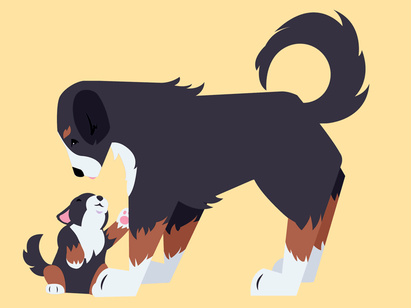 Mother's Day Dogs adobe cute design digital dog fun giphy illustration vector