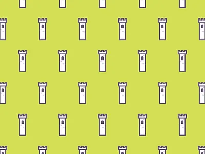 Towers patten castle green icon medieval pattern towers