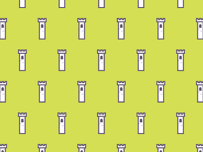 Towers patten castle green icon medieval pattern towers