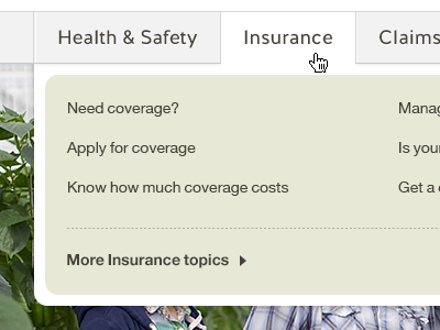 Dropdown3 dropdown green hover interface list menu navigation