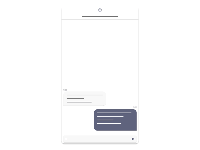 Daily UI - #5 - Chat // CreativeWorld adobe xd art blue bubble chat coming soon creative daily design flat purple send talk ui universe wave white world