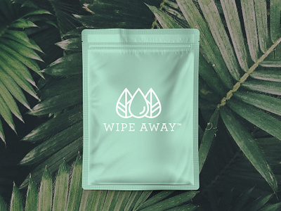 Logo Design: Wipe Away beauty branding business card flat design health icon identity leaves logo logo a day logo design minimal organic organics skin care