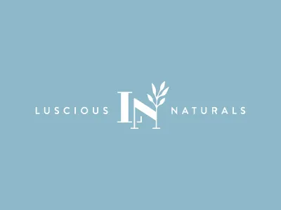 Luscious botanicals branding design logo luscious naturals skincare typography art