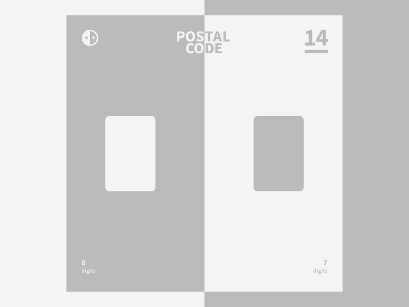 Postal Code | China vs Japan animation design gif illustration infographic loop minimal motion