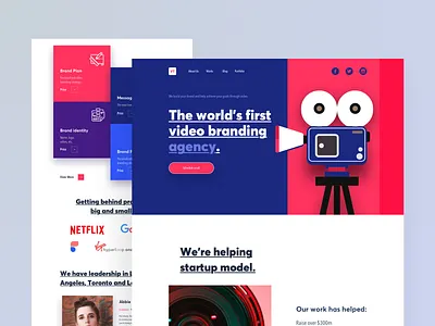 VT - Landing Page 2019 agency branding business color concept design illustration landing page ui uidesign user experience user interface ux ux design video agency web website