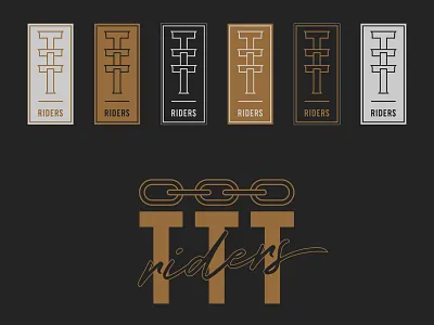 TTT Riders chain logo logotype motorcycle portland typography