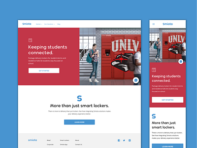 Smiota University Page Design