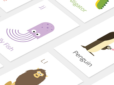 Animal Flashcards alphabet animal flashcard vector