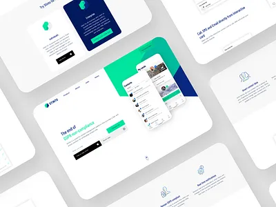 Stinto Web marketing site design landingpage mobile app startup website