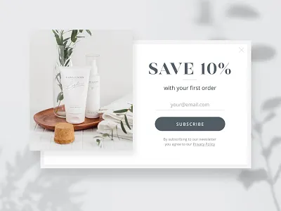 Pop Up 🌿 cosmetic cosmetology email form flower nature offer popup popup design popup form sale style subscribe form subscription ui uidesign webdesign
