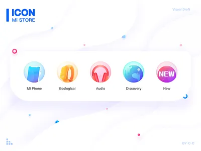 E-commerce icon visual draft electronic icon mall package