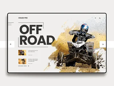 User interface for Grand Prix background color cool cover design design inspiration fun landing landing page landing page design offroad ui uidesign user interface user interface design web design website