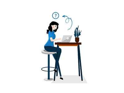 Need Help Illustration character characterdesign design help illustration laptop layout need help vector