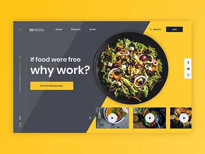 Eat Healthy clean colors food food order lading product tasty ui ux web