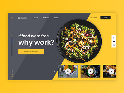 Eat Healthy clean colors food food order lading product tasty ui ux web