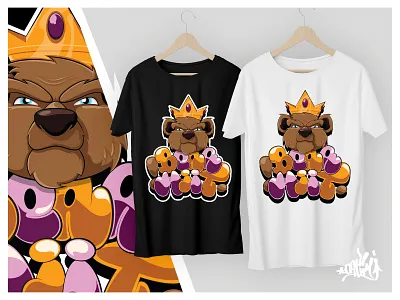 Bear Hiit v2 T-Shirt and Sticker Design cute adorable cute art design flat illustration sticker design tshirt art tshirt design tshirtdesign vector