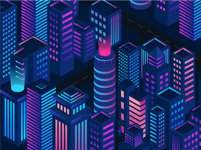 Isometric Building creative cryptocurrency dark theme design illustration isometric isometric art isometric design isometric illustration vector illustration