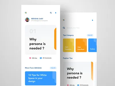 App for Designer app application cards dailyui design home ios profile search social ui uiux