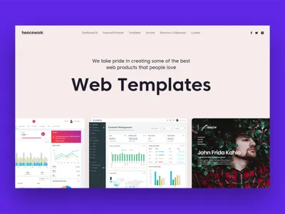 Hencework Corporate Website bootstrap branding collaborator corporate design design agency illustration players responsive templates web ui webdesign website website concept website design