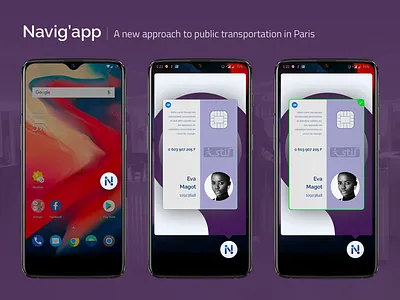 [UXC5] Navig'app : Floating Widget android app app concept card concept app design experience floating floating action button mobile navigo nfc paris pass public transportation smart subway ui ux widget