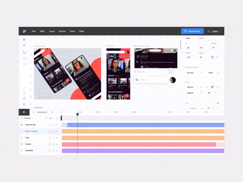 Web-based Motion Graphics Editor after effects animated animation tool design tool figma gif html5 motion graphics ui ux video video editor webapp