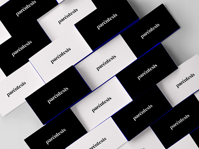 Parentesis Business Card branding design logo typography