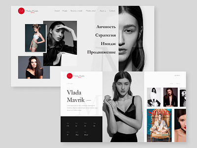Media Models agency concept design fashion idea model modeling models ui ui ux ux web website