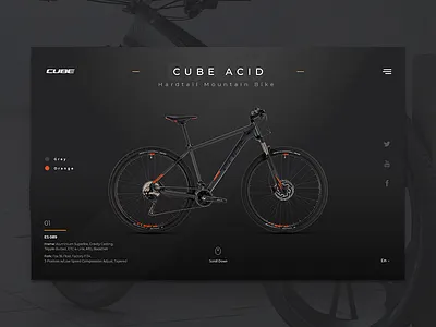 Cycle adobe app bikes black branding cycle dark ui design minimal sport ui web webdesign website