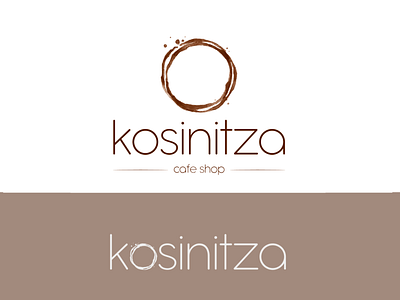 Kosinitza Logo adobe brown cafe cafe logo coffe coffee design flat logo logo design logodesign logos logotype love vector
