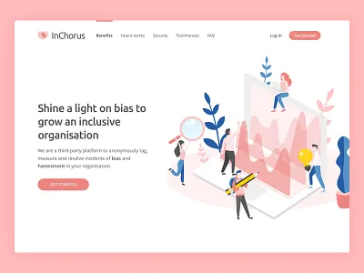 InChorus Web landing page ui design webdesign