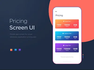 Mobile App Pricing UI mobile ui mobileapp pricing plan trend trend 2019 ui ui design uidesign uiux