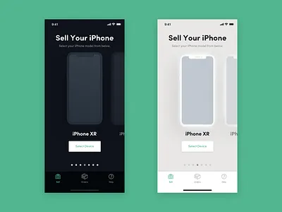 Light Vs Dark Mode dark ui iphone iphonex marketplace nightmode ui uiux ux design