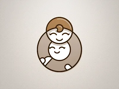 Mothers Hug flat design hug human icon logo modern mothers day vector