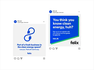 Felix - Instagram Content Design ad cemilhan clean clean energy content denmark design entrepreneurship felix instagram logo marketing minimal motion social media startup story sustainable energy swiss