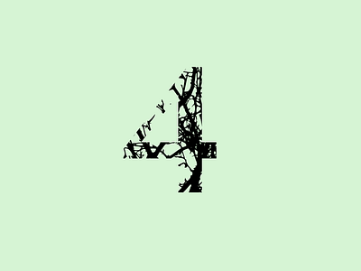 4 36 36 days of type 36days 4 branch design experiment font font family jrdickie letter lettering nature number test texture tree type typography vector