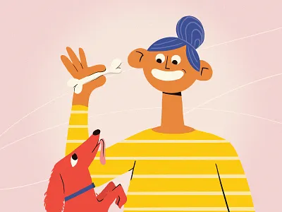 Dog Mom character characterdesign dog dogmom illustration mom mothers mothersday thelittlelabs