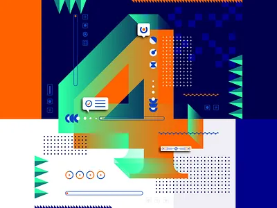 36 Days Of Type_4 | 6th Edition 36 36days 36daysoftype 4 data design experimental experiments flat geometric graphicdesign illustration infographic information input output type typography vector vector art