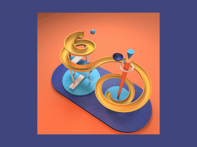 Everyday Training: Letter 8 in 3D 3d 8 animation c4d gif number8 rollercoaster