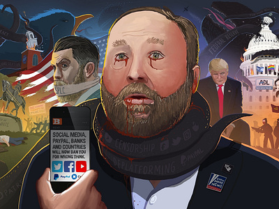 America First in Clown World? clown world freespeech ipad politics procreate