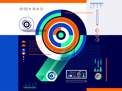 36 Days Of Type_9 | 6th Edition 36 36days 36daysoftype 9 data design experimental experiments flat geometric graphicdesign illustration infographic information input output type typography vector vector art