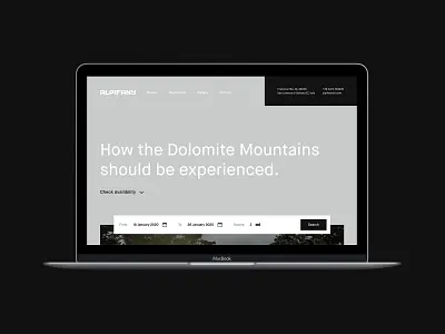 Alpifany Landing italy landing lodge simple ski swiss travel ui