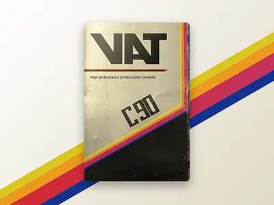 VAT c90 high performance cassette artwork brand cassette cassette tape colors concept concept art design gradient inspiration old school retro retro design retrowave tape ui vhs