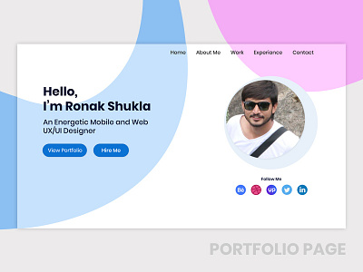 Portfolio Page daily 100 dailydesign dailyui dribble dribble shot materialdesign portfolio portfolio design portfolio page portfolio website web website website design