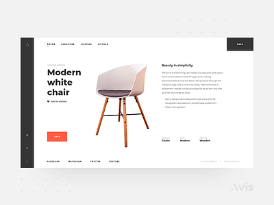 Product page template | Avis UI Pack buy clean design download e commerce ecommerce interface minimal product product page products template typography ui ui kit ui kits ux web web design website
