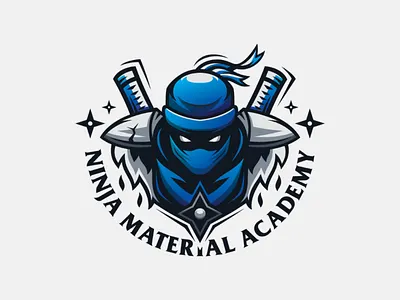 Ninja Material Academy academy business caracter design logo mascot ninja nodern school sport